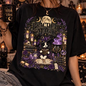 Snoopy Practical Magic PNG , Witchy Halloween Design, Celestial Witch Clipart, Spooky Season Sublimation, Magic Digital Download