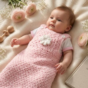 Crochet Baby Sleep Sack Pattern PDF, Newborn Cocoon Blanket, Baby Sleeping Bag Crochet Pattern