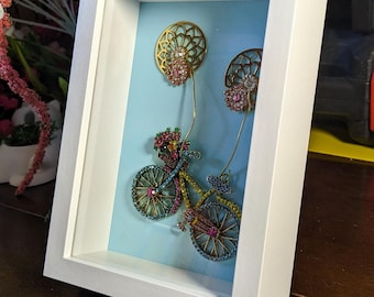 Tiny Treasure Box — Vintage jewelry, Brooch & Bead Arrangement