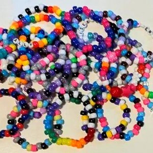 Custom Pride Kandi Bracelets - LGBTQ Pride Month Jewelry - Made to Order Personalized Accessories