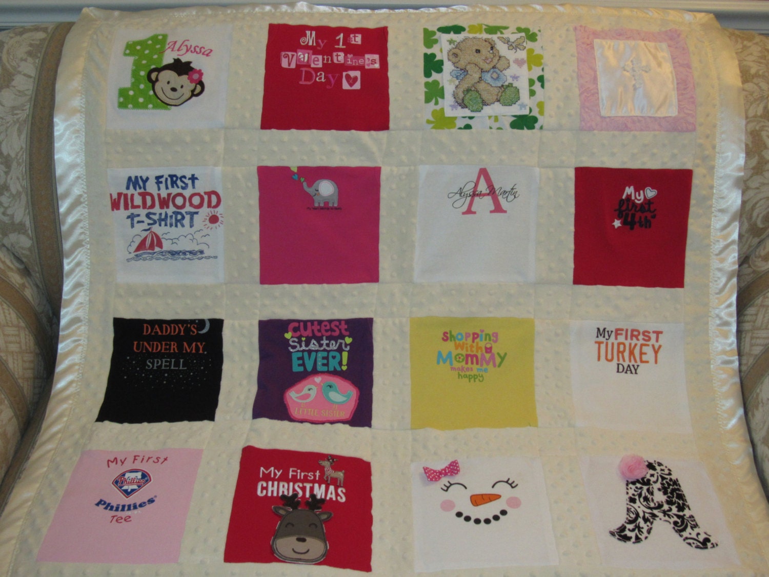 Baby s 1st Year Quilt Etsy