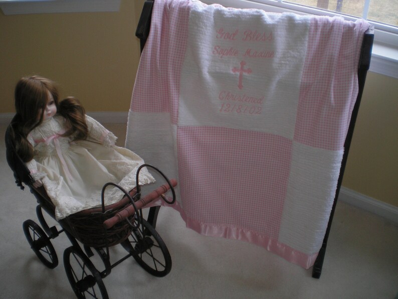 christening blanket for baby girl