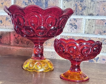 Mond- und Sterne-Bernstein-Glas-Set
