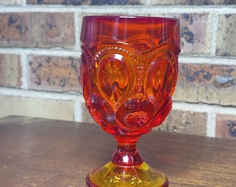 Moon and Stars Amberina-glazen beker