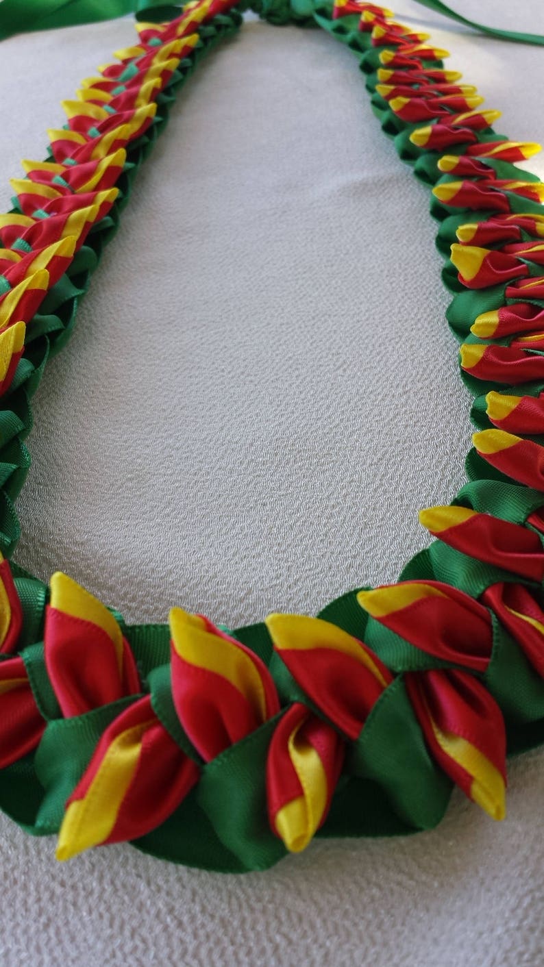 Heliconia flat ribbon lei Etsy