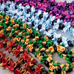 custom order color,graduation lei, wedding lei, anniversary lei, birthday lei,hula lei,ribbon lei,Hawaiian ribbon lei,kukui nut lei,