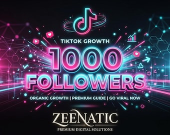 1000 TikTok Followers, Echtes Aktives Wachstum, Social Media Boost (Schnelle Lieferung)