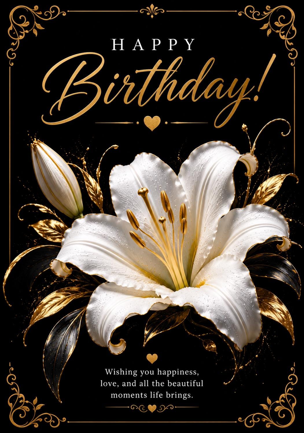 Lily Birthday Card - Etsy
