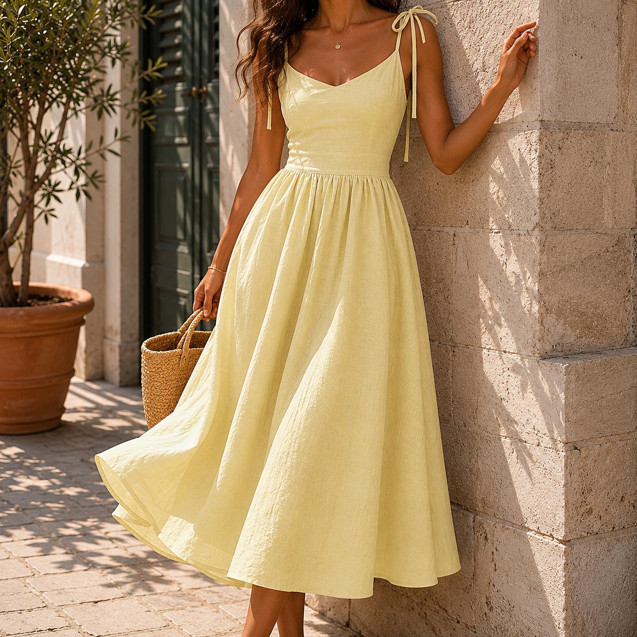 Yellow Strap Dress - Etsy Canada Yellow Strap Dress - Etsy Canada