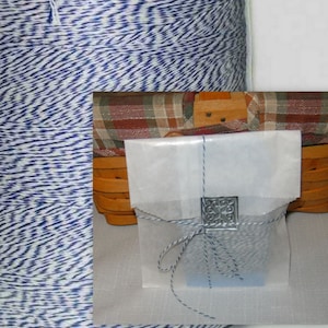Wrapping String,Baker&#39;s Twine Blue White Stripe 3 Ply 50 Yards, Gifts,Party Favors, Scrapbooking, Craft String, Decorative Twine