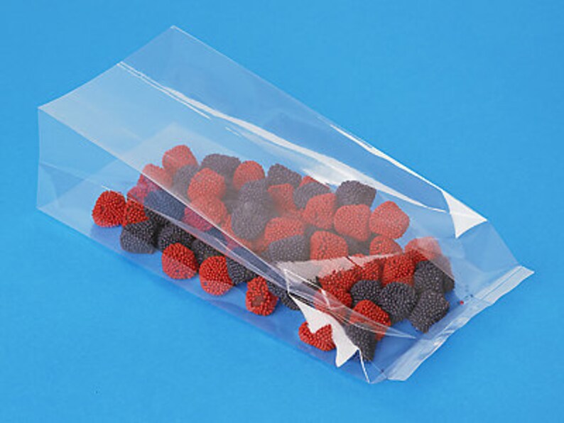 BAGS / Gusseted Poly Plastic Food Safe / 3 X 2 X 8 Inches Etsy