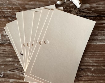 Vintage Blank Library Cards | Cream Cardstock, Scrapbook Journal Inserts