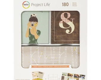 Front Porch Kit, Becky Higgins Project Life, Kelly Bangs Designer, 180 pieces, journal cards, cards, Pocket scrapbooking