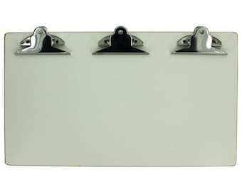 White Clipboard, Triple Clip 13 x 7.5 in