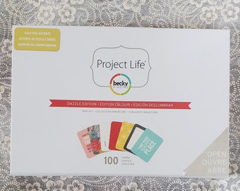 Dazzle Project Life Journal Card Kit, Becky Higgins Project Life, 100 pieces, journal cards, Pocket scrapbooking