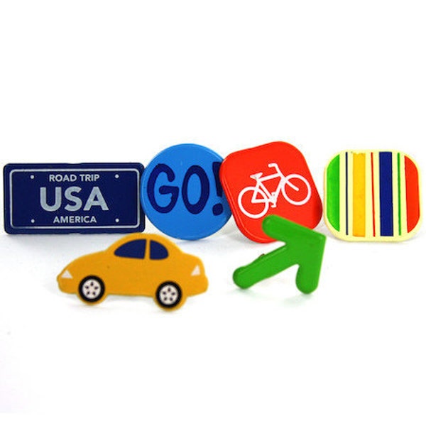 Brads / 12 / Travel USA License Plate Yellow Car Bike Arrow Go