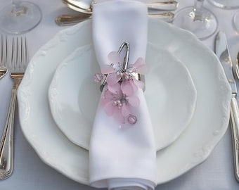Pink Floral Picks Set of 4: Wedding & Party Embellishments