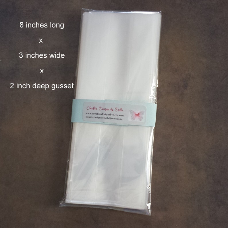 BAGS / Gusseted Poly Plastic Food Safe / 3 X 2 X 8 Inches Etsy