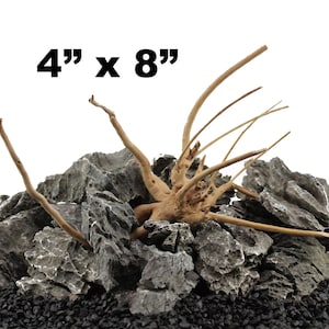 Aquarium Spider Driftwood Small 4 x 8 Inches Lot Bulk Random Fish Betta Nano Wood Hardscape Reptile Piece Natural Branch Root Home Decor