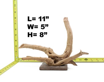 Aquarium SpiderWood Driftwood Mounted Slate Fish Sinking Large Medium Natural Branch Root Home Decor WYSIWYG : 11" x 5" x 8"