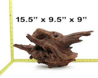 Aquarium Driftwood, XL , Fish Tank Wood, Reptile Wood, Biophilic Design, Natural Home Decor, Rustic Decoration, WYSIWYG : 15.5&quot; x 9.5&quot; x 9&quot;
