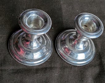 Antique Empire Weighted Sterling Silver Candlesticks- Set of Two