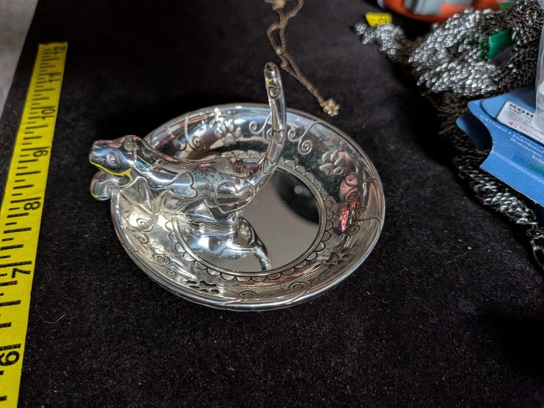 Silver Brighton Doggy Kaddy Ring Tray, Retired Small Jewelry Holder image 6