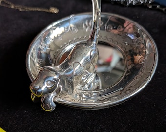 Silver Brighton Doggy Kaddy Ring Tray, Retired Small Jewelry Holder