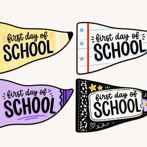 Eerste schooldag vlaggetje 10x16 banner sjabloon mockup bundel terug naar school doodle shirt ontwerp sublimatie digitale download