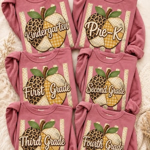 Teacher Apple PNG Back To School Leopard Patchwork Shirt Design Sublimation Digital Download