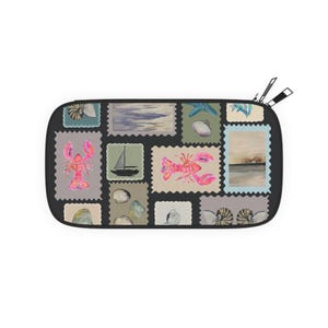 Collector Series: Tide & Treasures Passport Wallet | Lobster Seashell Sailboat Design