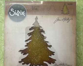 Evergreen by Tim Holtz #660985 Pine Tree, Christmas Tree Die, Card Making, Scrapbooking, Mixed Media, Tag Making Used No Packaging