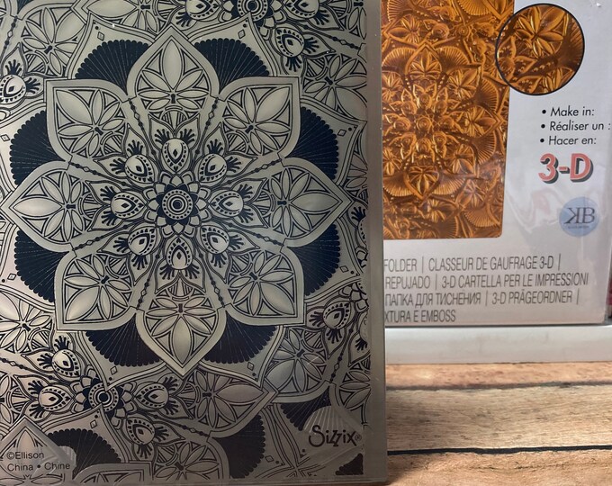 Sizzix 3-D Textured Impressions Embossing Folder - Floral Mandala ...
