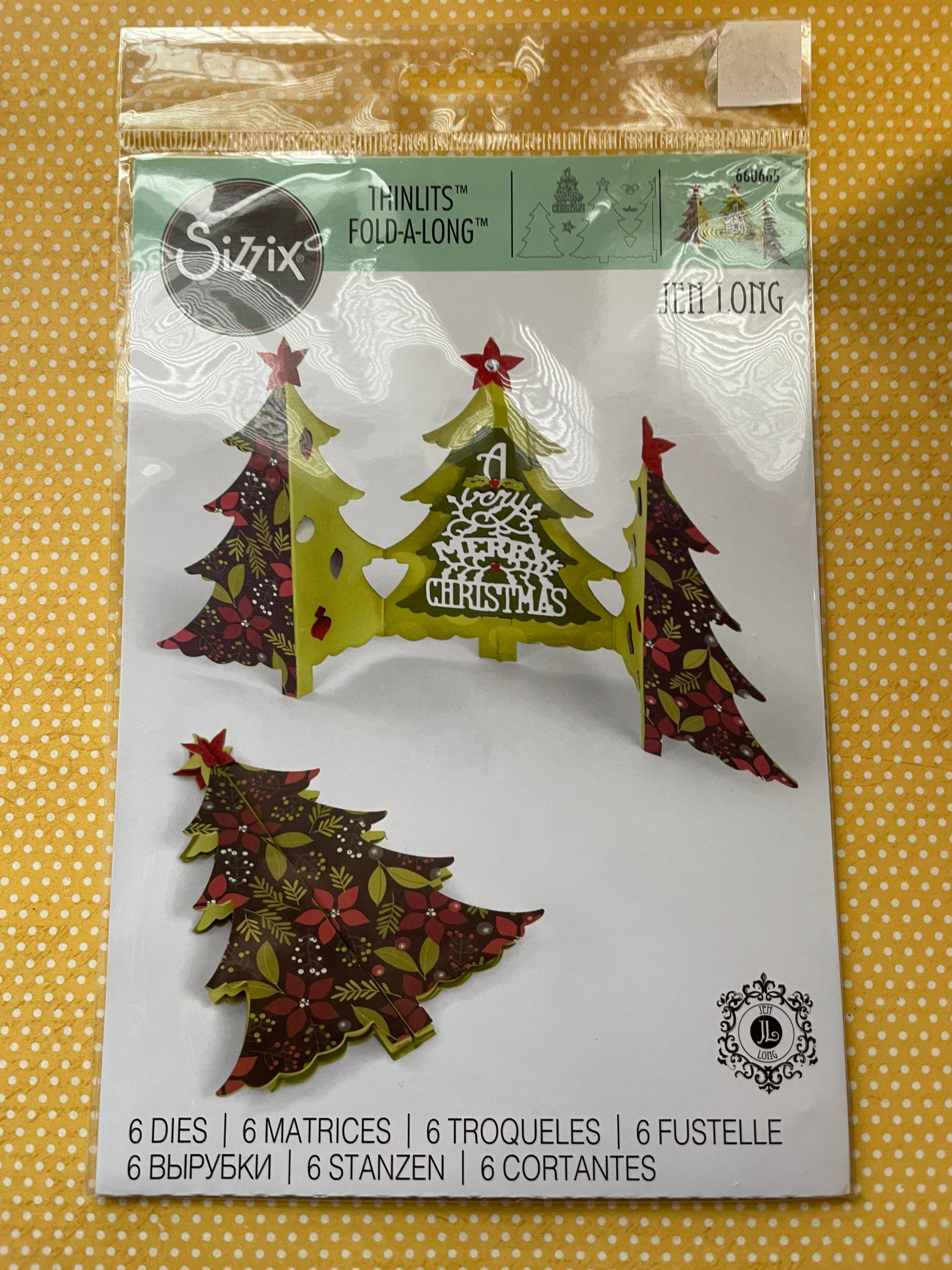 Sizzix Thinlits Christmas Tree Fold-a-long Card 6pc #660665