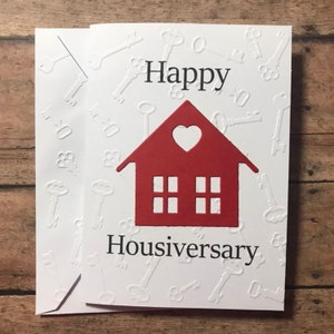 Happy Housiversary House Card, Home Card, Stationery, Real Estate Agent Greeting Card, Home Anniversary Blank Note Card and Envelope Sets