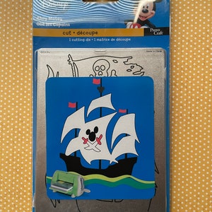 SailBoat Pirate Ship Die Provo Craft Cuttlebug Disney Ahoy Matey, Mickey Mouse Pirate Ship,  DIY Card Making  Paper Crafting Scrapbooking