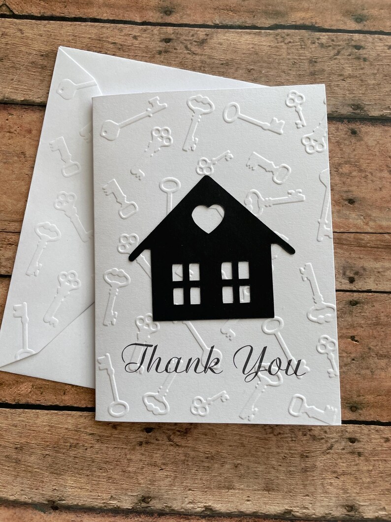 House Cards, Thank You Note Cards, Stationery Set, Greeting Card, Real Estate Agent Cards, Referral Thank You Blank Card Set and Envelopes image 8