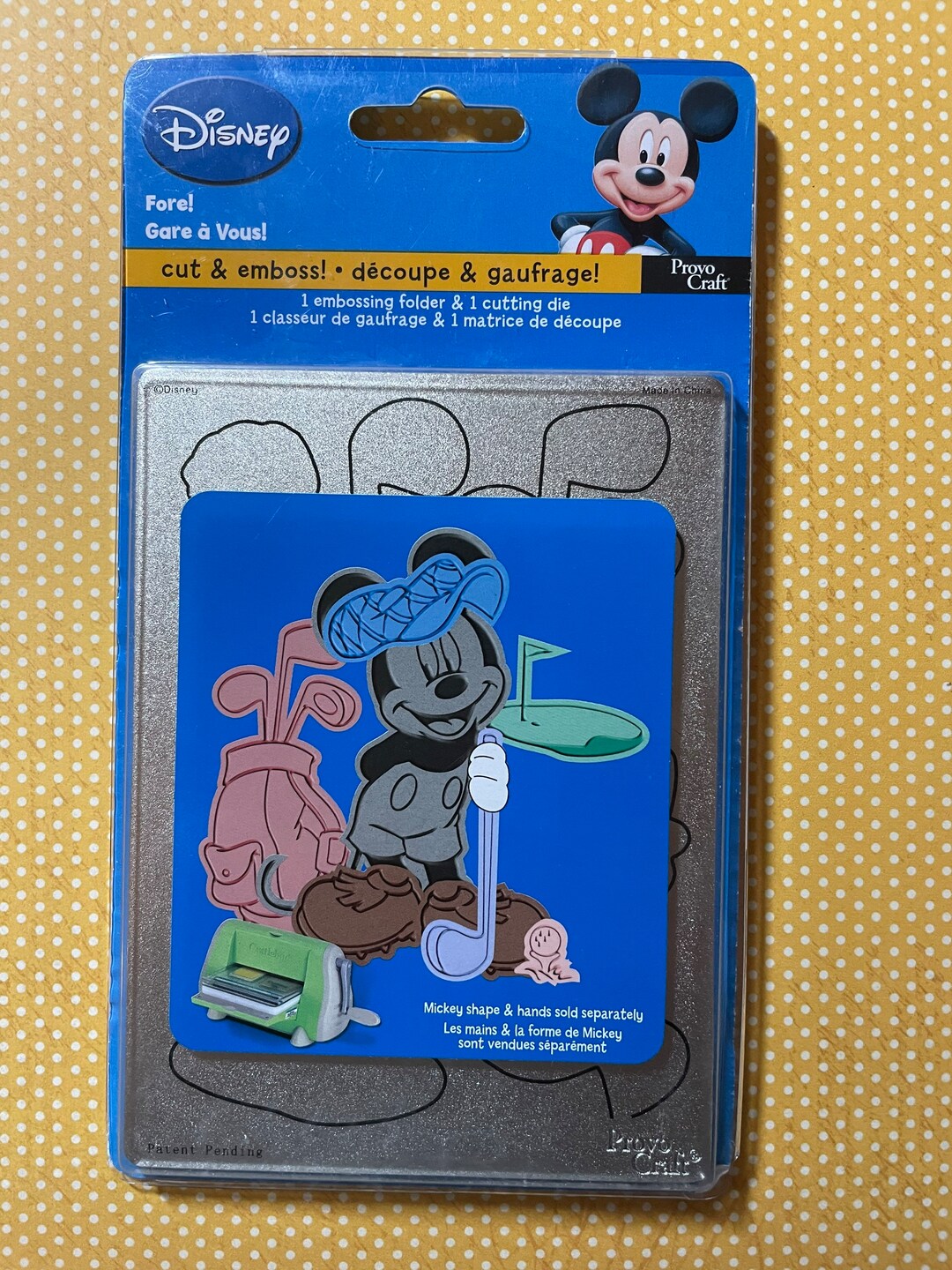 Provo Craft Cuttlebug Disney Fore Die and Embossing Folder, Golf Clubs