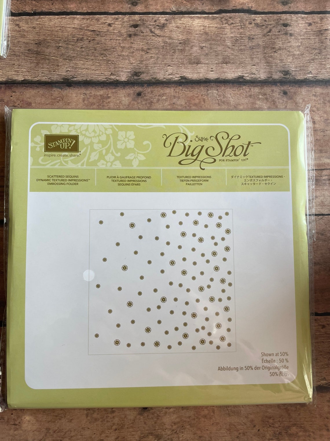 Stampin' up Scattered Sequins Dynamic Textured Impressions Embossing ...