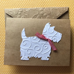White Westie Note Cards, Dog Card Set,  West Highland White Terrier Dog Card Set, Dog Note Card Set,  Blank Note Cards and Envelopes