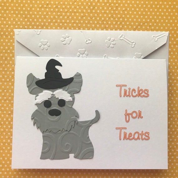 SCHNAUZER Halloween Greeting Card