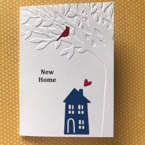 New Home Card, House Note Card, Tree Embossed Card, Housewarming ...