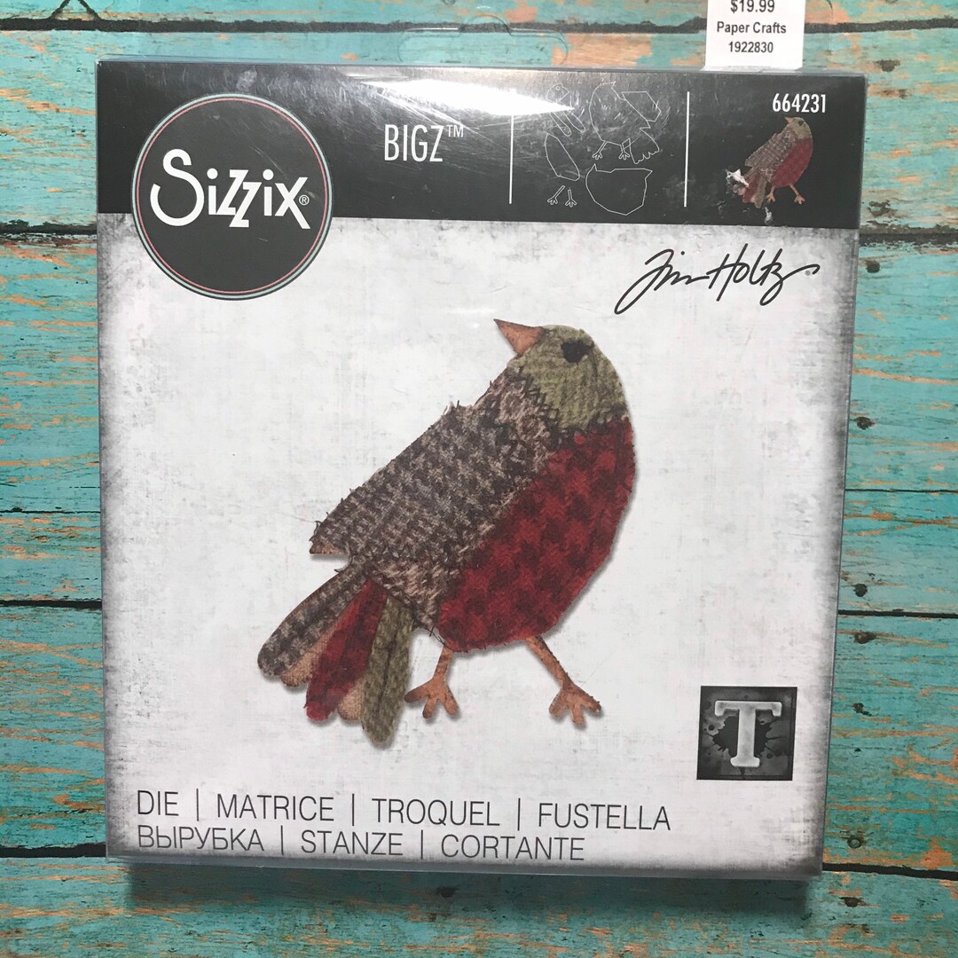 Bird Die, Sizzix Tim Holtz Bigz Die Patchwork Bird, 664231 Scrapbooking ...