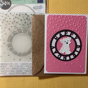 Happy Birthday Sizzix Impresslits Embossing Folder   #663212 Designed by: Courtney Chilson Embossing Folder, Happy Birthday Die and Balloons