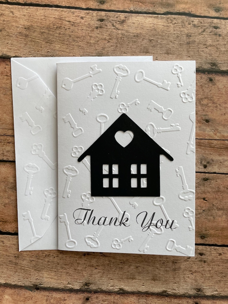 House Cards, Thank You Note Cards, Stationery Set, Greeting Card, Real Estate Agent Cards, Referral Thank You Blank Card Set and Envelopes image 9