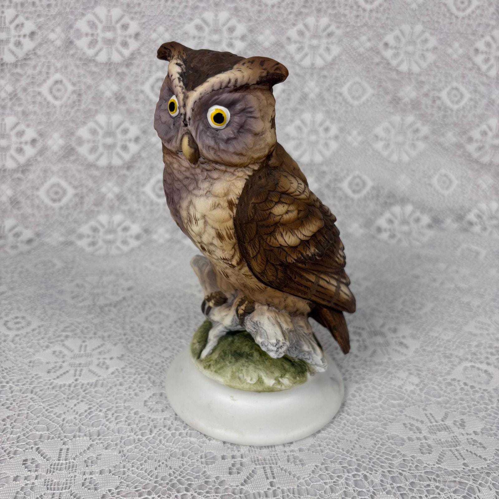 Vintage Lefton China Owl Figurine KW866 Hand Painted Japan
