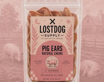 Orecchie di maiale disidratate, snack masticabili per cani
