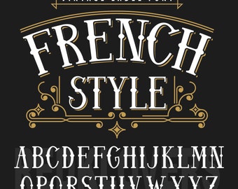 SVG Silhouette DXF Vintage Font French sign apothecary Chalk Design Digital Download svg , ai, psd, png, pdf tshirt design files