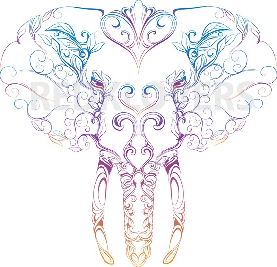 Download SVG DXF elephant boho Bali ethnic Digital Download files | Etsy