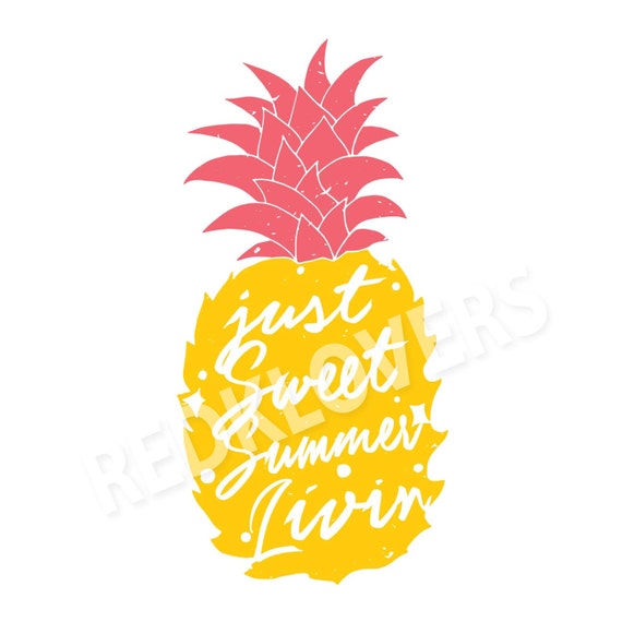 Download Svg Dxf Pineapple Sweet Summer Tropical Royalty Free Digital Etsy